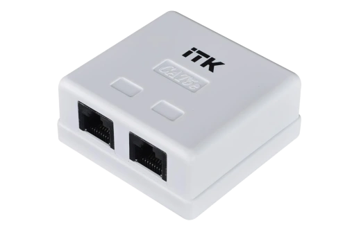 CS2-1C5EU-22 ITK Настенная инф. розетка RJ45, кат.5Е UTP, 2-порта