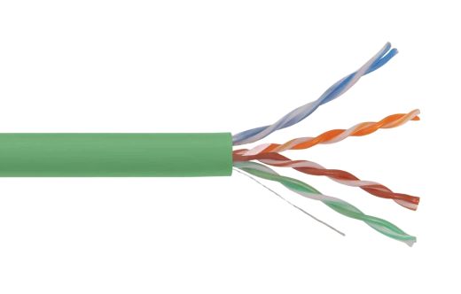 LC1-C5E04-122 ITK Кабель связи витая пара U/UTP, кат.5E 4x2х24AWG solid, LSZH нг(А)-HFLTx, 305м, зеленый