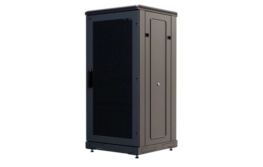 Шкаф телекоммуникационный напольный 19", 24U(600x1000), ШТ-НП-М-24U-600-1000-П-Ч, передняя дверь перфорация, черный ССД