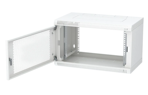 Шкаф телекоммуникационный настенный разборный 19”,6U(600x650), ШТ-НСр-6U-600-650-П дверь перфорированная ССД