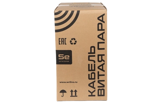 WRline WR-UTP-4P-C5E-PE-BK Кабель витая пара, неэкранированный U/UTP, категория 5e, 4 пары (0,50 мм), одножильный, внешний, PE, черный, 305 м
