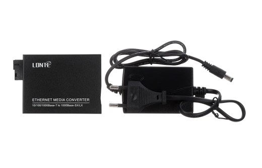 Медиаконвертер 10/100/1000M, Tx1310/Rx1550 20km, RJ45 SC
