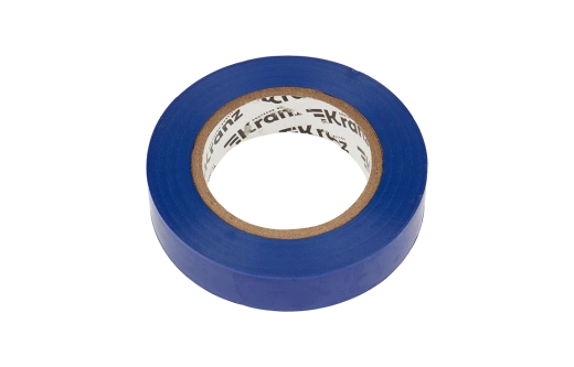 KR-09-2605 Изолента ПВХ KRANZ 15 мм х 20 м, синяя, упаковка 10 роликов