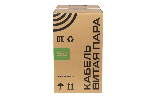 WRline WR-UTP-4P-C5E-L-LSZH-GY Кабель витая пара, неэкранированный U/UTP, категория 5e, 4 пары (0.48 мм), одножильный, внутренний, LSZH, нг(A)-HF, серый, 305 м