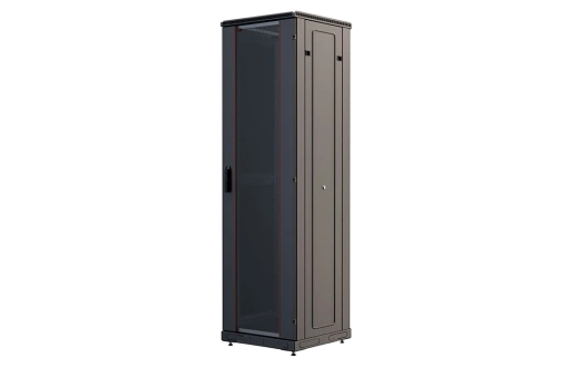 Шкаф телекоммуникационный напольный 19",42U(600x1000), ШТ-НП-М-42U-600-1000-С-Ч, передняя дверь стекло, черный ССД