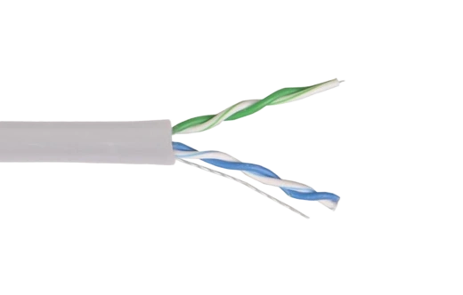 LC1-C5E02-111 ITK Кабель связи витая пара U/UTP, кат.5E 2х2х24AWG solid, PVC, 500м, серый
