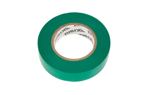 KR-09-2203 Изолента ПВХ KRANZ 0.13х19 мм, 25 м, зеленая упаковка 5 роликов
