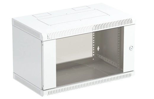 Шкаф телекоммуникационный настенный разборный 19”,6U(600x350), ШТ-НСр-6U-600-350-С дверь стекло ССД