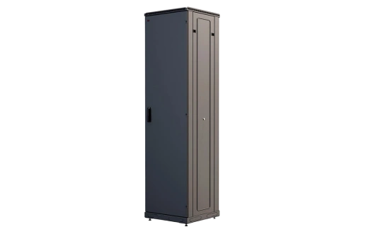 Шкаф телекоммуникационный напольный 19", 47U (600x600), ШТ-НП-М-47U-600-600-М-Ч, передняя дверь металл, черный ССД