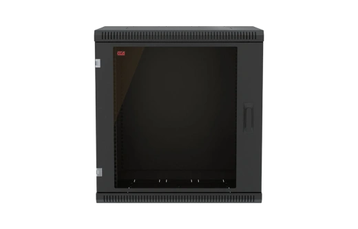 Шкаф телекоммуникационный настенный разборный черный 19”,15U(600x650), ШТ-НСр-15U-600-650-С-Ч дверь стекло ССД