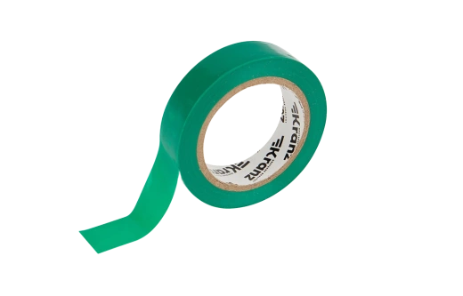 KR-09-2003 Изолента ПВХ KRANZ 15 мм х 10 м, зеленая, упаковка 10 роликов