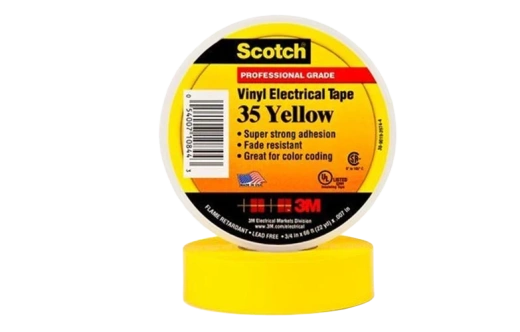 7000031671 Scotch 35, желтая, изоляционная лента высшего класса, 19мм х 20м х 0,18мм