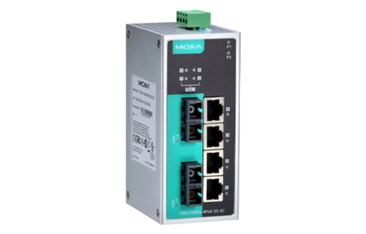 Коммутатор Moxa EDS-P206A-4PoE-S-SC-T