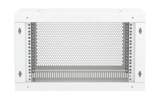 Шкаф телекоммуникационный настенный разборный 19”,6U(600x350), ШТ-НСр-6U-600-350-П дверь перфорированная ССД