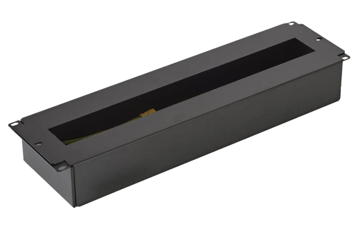 DIN рейка  в корпусе 19" 3U-Ч чёрная ССД