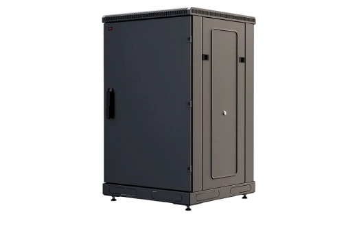 Шкаф телекоммуникационный напольный 19",18U(600x1000), ШТ-НП-М-18U-600-1000-М-Ч, передняя дверь металл, черный ССД