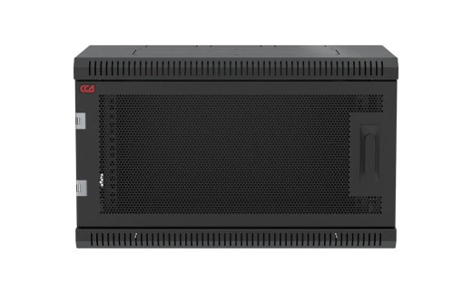 Шкаф телекоммуникационный настенный разборный черный 19”,6U(600x450), ШТ-НСр-6U-600-450-П-Ч дверь перфорированная ССД