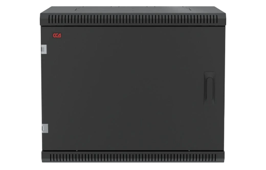 Шкаф телекоммуникационный настенный разборный черный 19”,9U(600x350), ШТ-НСр-9U-600-350-М-Ч дверь металл ССД
