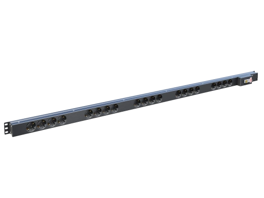 Вертикальный блок розеток,БР-20SСH-16A-К     16А, 20 розеток Schuko, 33-48U, колодка