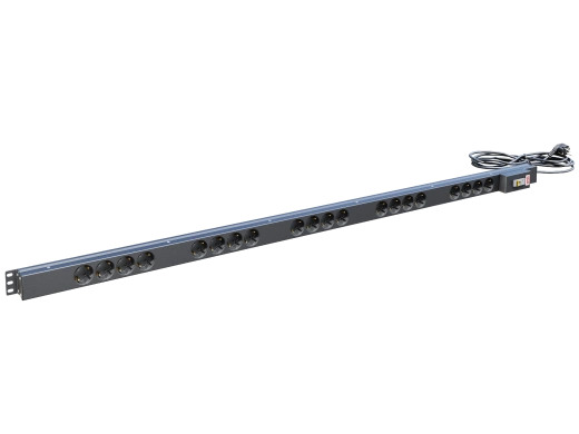 Вертикальный блок розеток,БР-20SСH-16А-Ш-3, 16А, 20 розеток Schuko, 33-48U, шнур 3м