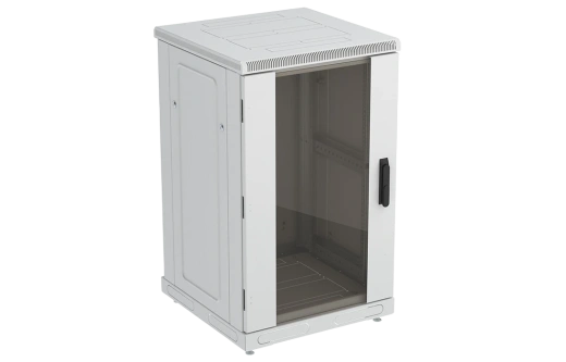 Шкаф телекоммуникационный напольный 19",18U(600x800), ШТ-НП-18U-600-800-С, передняя дверь стекло ССД