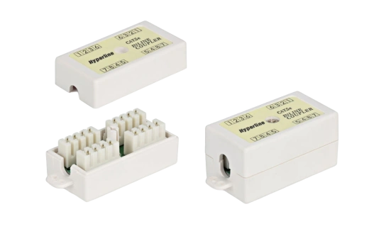 23533 Hyperline CA-IDC-C5e-WH Проходной адаптер (coupler), Dual IDC, категория 5e, 4 пары