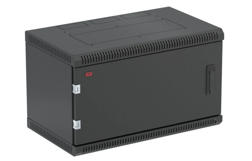 Шкаф телекоммуникационный настенный разборный черный 19”,6U(600x550), ШТ-НСр-6U-600-550-М-Ч дверь металл ССД