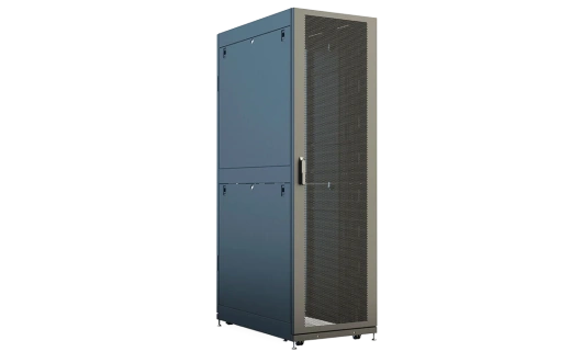 Шкаф телеком. напольный серверный ЦОД 19",42U(800x1200) , ШТ-НП-СЦД-42U-800-1200-П2П передняя дверь перфорированная,задняя перф.двойная. RAL9005