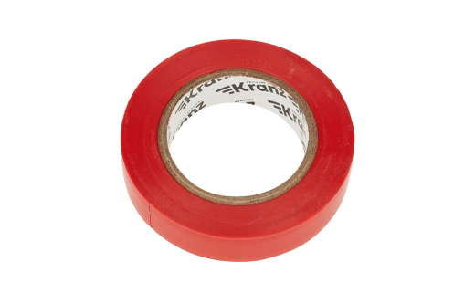 KR-09-2604 Изолента ПВХ KRANZ 0.13х15 мм, 20 м, красная упаковка 10 роликов