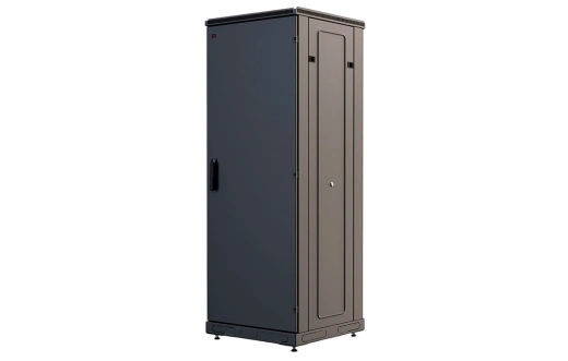 Шкаф телекоммуникационный напольный 19", 27U(600x600), ШТ-НП-М-27U-600-600-М-Ч, передняя дверь металл, черный ССД