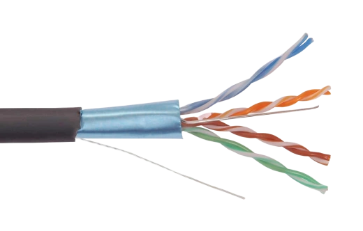 LC3-C5E04-339 ITK Каб. вп F/UTP, кат.5E 4х2х24AWG solid, LDPE, 305м, чер.