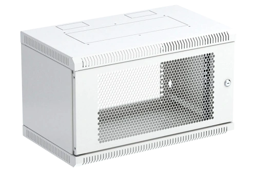 Шкаф телекоммуникационный настенный разборный 19”,6U(600x650), ШТ-НСр-6U-600-650-П дверь перфорированная ССД