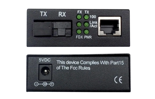 Медиаконвертер 100M, Tx1550/Rx1310 20km, RJ45 SC
