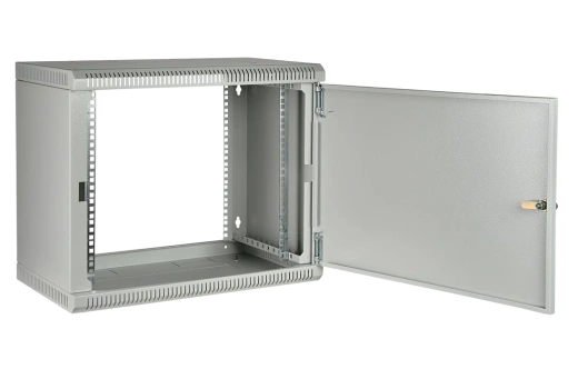 Шкаф телекоммуникационный настенный разборный 19”,18U(600x350), ШТ-НСр-18U-600-350-М дверь металл ССД