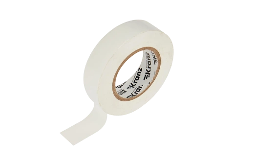 KR-09-2201 Изолента ПВХ KRANZ 19 мм х 25 м, белая, упаковка 5 роликов