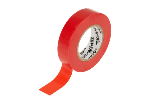 KR-09-2204 Изолента ПВХ KRANZ 19 мм х 25 м, красная, упаковка 5 роликов