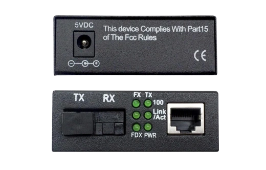 Медиаконвертер 100M, Tx1310/Rx1550 20km, RJ45 SC
