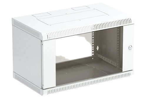 Шкаф телекоммуникационный настенный разборный 19”,6U(600x550), ШТ-НСр-6U-600-550-С дверь стекло ССД