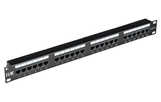 PP24-1UC6U-D05 ITK 1U патч-панель кат.6 UTP, 24 порта (Dual)