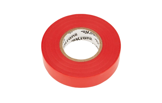 KR-09-2804 Изолента ПВХ KRANZ профессиональная, 0.18х19 мм х 20 м, красная упаковка 10 роликов