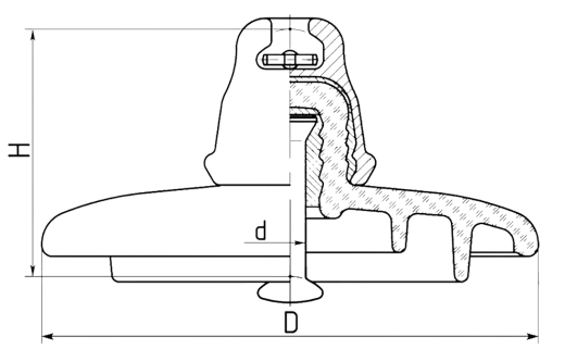 Изолятор ПС-70Е 212W (h=127мм)
