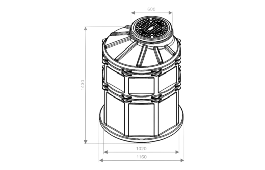 Колодец пластиковый кабельный ККТ-3.1-ССД