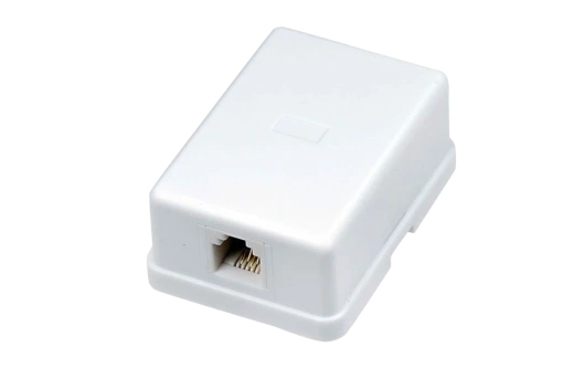 03-0001 Телефонная розетка 1 гн. RJ-14(6P-4C), внешняя (50 шт/уп)  REXANT