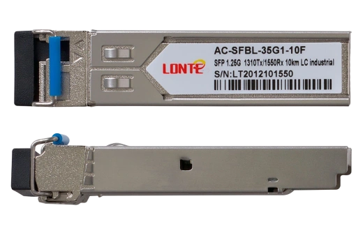 SFP WDM 1.25G Tx1310/Rx1550 10km LC DDM, industrial