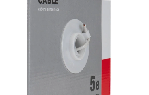 01-0023 Кабель витая пара REXANT UTP 2PR 24AWG, CAT5e, бухта 305 м, серый