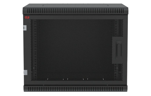 Шкаф телекоммуникационный настенный разборный черный 19”,9U(600x650), ШТ-НСр-9U-600-650-П-Ч дверь перфорированная ССД