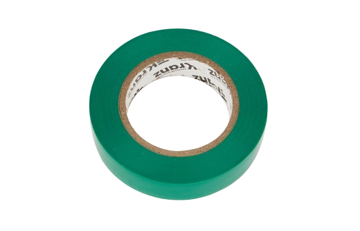 KR-09-2603 Изолента ПВХ KRANZ 15 мм х 20 м, зеленая, упаковка 10 роликов