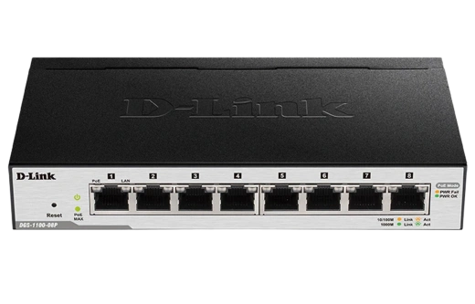 Коммутатор D-Link DGS-1100-08P/B1A