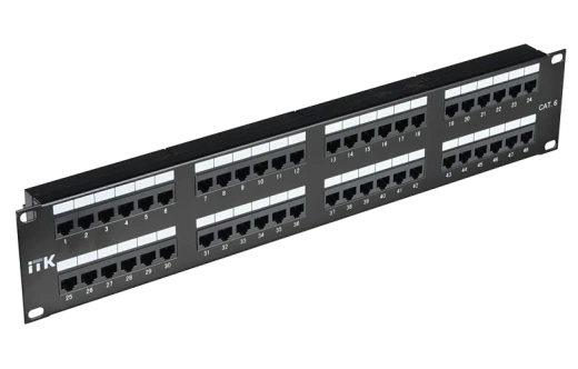 PP48-2UC5EU-D05 ITK 2U патч-панель кат.5Е UTP, 48 портов (Dual)