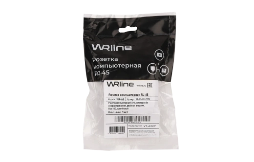 WRline WR-WS-8P8C-C5E-2 Розетка компьютерная RJ-45, категория 5e, неэкранированная, двойная, внешняя, Dual IDC, цвет белый